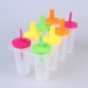 8 Cell Round Shape DIY Ice Cream Frozen Popsicle Maker Mold Icepop