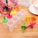 8 Cell Round Shape DIY Ice Cream Frozen Popsicle Maker Mold Icepop