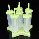 6 Cell Star Shape DIY Ice Cream Frozen Popsicle Maker Mold Icepop Block