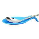 Useful Silicone Spoon Rest Heat Resistant Kitchen Utensil Spatula Holder Spoons