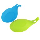 Useful Silicone Spoon Rest Heat Resistant Kitchen Utensil Spatula Holder Spoons