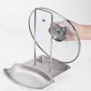 Stainless Steel Pan Pot Rack Cover Lid Rack Stand Spoon Holder Storage Racks