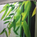 Bamboo Family Bathroom Shower Curtain Simple Polyester Ring Pull Easy To Install