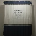 English Crown Family Bathroom Shower Curtain Simple Ring Pull Easy To Install