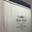 English Crown Family Bathroom Shower Curtain Simple Ring Pull Easy To Install