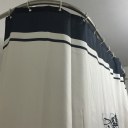 English Crown Family Bathroom Shower Curtain Simple Ring Pull Easy To Install