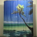 Shower Curtain Sea Sky Palm Scenery Bathroom Waterproof Polyester Bathroom