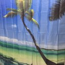 Shower Curtain Sea Sky Palm Scenery Bathroom Waterproof Polyester Bathroom