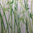 Bamboo Forest Waterproof Polyester Bathroom Shower Curtain With 12pcs Hooks