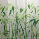 Bamboo Forest Waterproof Polyester Bathroom Shower Curtain With 12pcs Hooks