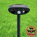 Solar Power Ultrasonic Signals Animal Repeller Outdoor Bird Mouse Expeller Green