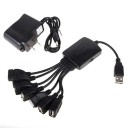 480MPS High Speed USB 2.0 7-port Cable Hub For PC Black