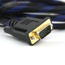 1.5M Gold HDMI Male to VGA HD-15 pin Male Cable 5ft