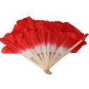 Hand Made Colorful Belly Dance Dancing Silk Bamboo Long Fans Veils 4 Colors