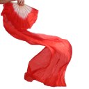 Hand Made Colorful Belly Dance Dancing Silk Bamboo Long Fans Veils 4 Colors