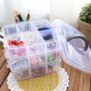 Transparent Plastic Makeup Organizer Boxes Travel Storage Case Portable