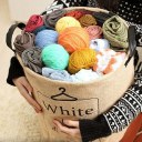 Cotton Linen Laundry Hamper Bag Washing Clothes Organizer Basket Bins Storage