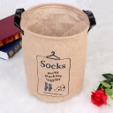 Cotton Linen Laundry Hamper Bag Washing Clothes Organizer Basket Bins Storage