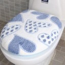 1xBathroom Warmer Toilet Seat Pad Mat+1 x Soft Closestool Washable Lid Top Cover