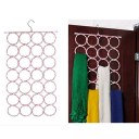 Multi-use 28 Ring Clothes Tie Belt Scarf Hanger Holder Rack Organise hanger Hook