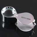 Silver eye magnifying glass High Quality 30x21mm Jeweler Loupe Hot Selling