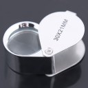 Silver eye magnifying glass High Quality 30x21mm Jeweler Loupe Hot Selling