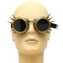 Rivet Vintage Steampunk Goggles Glasses Welding Punk Cosplay Brass