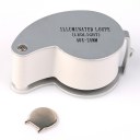 40X 25mm portable power jeweler loupe led loop magnifier glass lighted