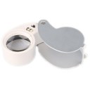 40X 25mm portable power jeweler loupe led loop magnifier glass lighted