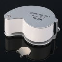 40X 25mm portable power jeweler loupe led loop magnifier glass lighted