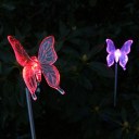 Pack of 2 Solar LED Color-Changing Butterfly Garden Stake Light Lawn Decoration