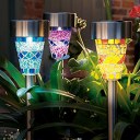 Solar Mosaic Garden Light LED Lamp 3PCS Stainless Steel Spot Light Outdoor Lawn