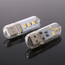 Mini Portable USB Power Insulated 3  LED NightLight  Camping Torch Warm White