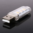 Mini Portable USB Power Insulated 3  LED NightLight  Camping Torch Warm White