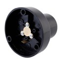 E27 Screw Base Round Plastic Light Bulb Lamp Socket Holder Adaptor Black 220V