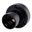 E27 Screw Base Round Plastic Light Bulb Lamp Socket Holder Adaptor Black 220V
