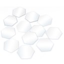 Mirror Style Hexagon Silver Removable Decal Art Wall Sticker Home Decoration