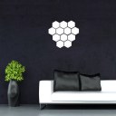 Mirror Style Hexagon Silver Removable Decal Art Wall Sticker Home Decoration