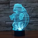 3D Night Lamp Colorful Turtle Shape Touch Control Light 7 Colors Change USB LED