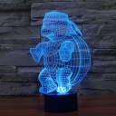 3D Night Lamp Colorful Turtle Shape Touch Control Light 7 Colors Change USB LED