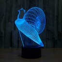 3D Night Lamp Colorful Snail Shape Touch Control Light 7 Colors Change USB LED