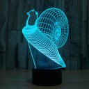 3D Night Lamp Colorful Snail Shape Touch Control Light 7 Colors Change USB LED