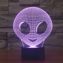 3D Night Lamp Colorful Alien Shape Touch Control Light 7 Colors Change USB LED