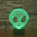 3D Night Lamp Colorful Alien Shape Touch Control Light 7 Colors Change USB LED