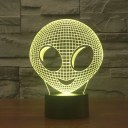 3D Night Lamp Colorful Alien Shape Touch Control Light 7 Colors Change USB LED