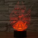 Star Wars Millennium Falcon 3D Stereoscopic Visual Light Acrylic Lamp