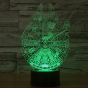 Star Wars Millennium Falcon 3D Stereoscopic Visual Light Acrylic Lamp