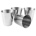 1set 4pcs Stainless Steel Cups Cover Mug Drinking Coffee Beer Camping Travel Sup