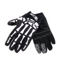 QEPAE Cycling Bike Anti-Slip Breathable Hand Skeleton Pattern Full Finger Gloves