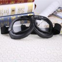 Fashion Transparent LENS Helmet Steampunk  Motorcycle Goggles Vintage Pilot Bike